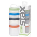 humangear Stax Modular Storage System - Food-Safe 4-Piece Stacking Container with Click-Handle - color: Spectrum, size: Large