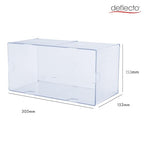 Deflecto Stackable Open Cube Organizer, Desk and Craft Organizer, Clear, Large, 6"W x 6"H x 12"D (350501) - style: Large Open Cube