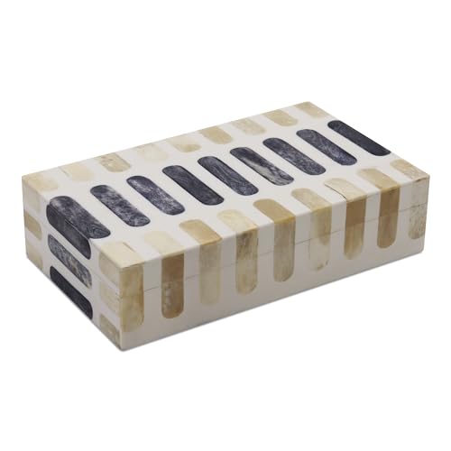 Handicrafts Home Decorative Storage Box 10x6 – Remote Organizer Box with Lid, Modern Decorative Keepsake Box, Boho Shelf Décor, Memory Box for Photos or Letters, Decorative Box for Table Décor - color: PATISSERIE-CARAMEL, size: 10x6x2.5 Inch