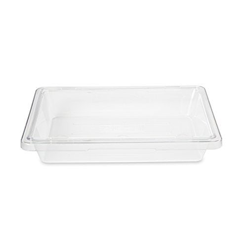Rubbermaid Commercial Products Polycarbonate Food Storage Box/Tote, 2 Gallon, Clear, for Restaurant/Kitchen/Cafeteria - color: Clear, size: 2 Gal, style: Container