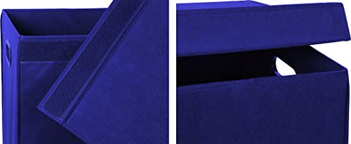 Simple Houseware Double Laundry Hamper with Lid and Removable Bags, Dark Blue - color: Dark Blue
