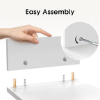 FITUEYES Dual Monitor Stand – 3 Shelf Computer Monitor Riser, Wood Desktop Stand with Adjustable Length and Angle, Desk Accessories, Office Supplies Medium White, DT108008WW - color: White