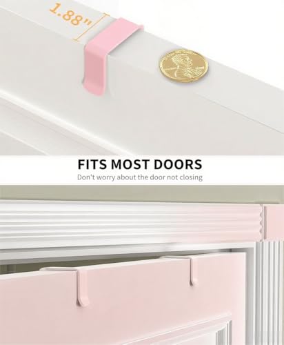 Moforoco Pink 9-Tier Over The Door Pantry Organizer, Pantry Organization and Storage, Black Hanging Basket Wall Spice Rack Seasoning Shelves - color: Pink, size: 9-Tier Standard