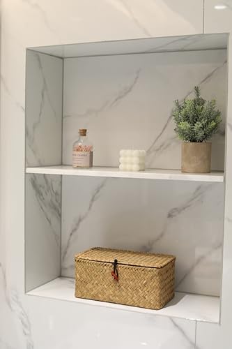 DOKOT Rectangular Handwoven Seagrass Small Storage Basket with Lid for Shelves and Home Organizer Bins,S (10.2"x5.5"x4.3"H), Natural - size: S (10.2"x5.5"x4.3"H)