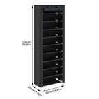 UDEAR 10-Tier Free Standing Shoe Rack Sturdy Shoe Rack Organizer for Closet Entryway Stackable Shoe Shelf with Dustproof Cover,Black - color: Black