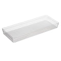Oggi Clear Drawer Organizer - 6.25" X 15.75" - Ideal for Organizing Kitchen Drawers, Office, Desk, Silverware, Kitchen Utensils, Cosmetics and Bathrooms - size: 6" by 15"