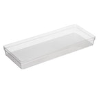 Oggi Clear Drawer Organizer - 6.25" X 15.75" - Ideal for Organizing Kitchen Drawers, Office, Desk, Silverware, Kitchen Utensils, Cosmetics and Bathrooms - size: 6" by 15"