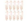 10Pcs Laundry Hooks with Clips Hanger Closet Organizer Clamps Hanging Socks Boot Bras Towels Shower Pegs for Bathroom Wardrobe Kitchen Office Holders Clothes Pins Heavy Duty Outdoor, Pink