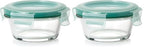 OXO Good Grips 1 Cup Smart Seal Glass Round Food Storage Container (Pack of 2) - size: 1 Cup (Pack of 2)