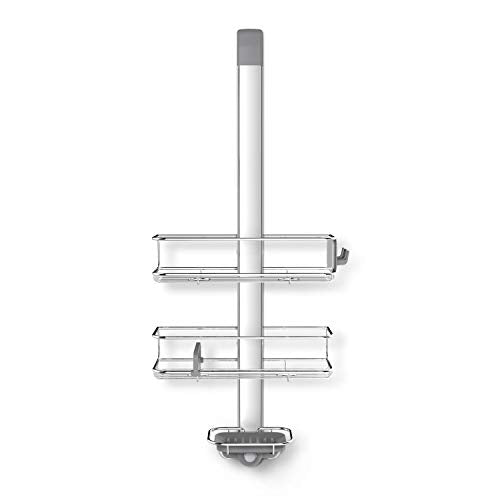 simplehuman Over-Door Shower Caddy, Stainless Steel and Anodized Aluminum - style: Over Door