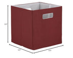 DII Collapsible Polyester Storage Cube, Solid, Lightweight and Durable, Small Square, 11x11x11, Barn Red - color: Barn Red, size: Small Square, 11x11x11"