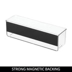iDesign Magnetic Medium Clear Plastic Organizer Bins for Laundry Room Storage - 2-Pack - size: Medium, style: Pack of 2