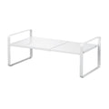Yamazaki Home Tower Expandable Support Rack - Kitchen Storage Shelf Organizer - Small - Steel - color: White