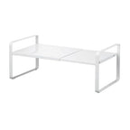 Yamazaki Home Tower Expandable Support Rack - Kitchen Storage Shelf Organizer - Small - Steel - color: White