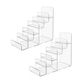Acrylic Wallet Display Stand Purse Handbag Organizer, Clear Jewelry Riser Display Stand Purse Display Rack, Acrylic Display Shelf for Cosmetic Perfume Jewelry Sunglasses Handbag (2 PCS-6 Tier) - size: 2 PCS-6 Tier