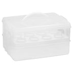 Snapware (2-Layer, 24 Cupcakes Plastic Detachable Cupcake Carrier Storage Container With Lid and Handle, Freezer Dishwasher Microwave Safe (Pack of 3) - size: 14.25" L x 10.5" W (Pack of 3)