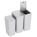 N. NETDOT 3 Pack (2 of 4 Gal & 1 of 2.6 Gal) Small Trash Can with Lid,Bathroom Garbage Can with Pop-Up Lid,Waste Basket for Bathroom,Kitchen,Bedroom,Powder Room,Craft Room,Office,College (Gray) - color: 4gal x2 & 2.6gal Grey