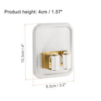uxcell 4pcs Mop Broom Holder Wall Mount, 304 Stainless Steel Mop Broom Organizer Storage Rack, Self Adhesive Broom Hanger for Bathroom, Laundry Room, White - color: White