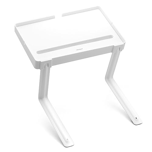 Sleeper Shelf Bedside Phone Stand & Cable Organizer Lined with Silicone for Anti-Slip/Small Space Nightstand, Under Mattress, Height Adjustable