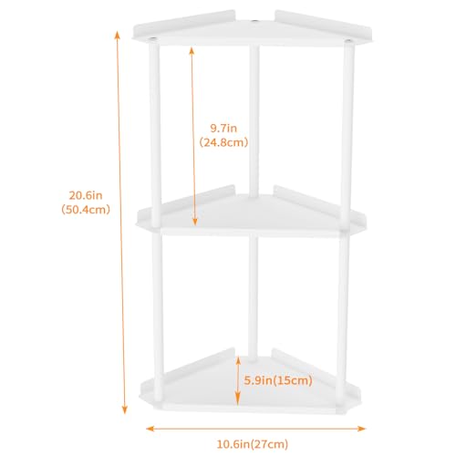 Jesginboo 3 Tier Bathroom Counter Organizer, Vanity Organizer Corner Shelf, Skincare, Makeup Countertop Organizers, Kitchen, Bathroom Counter Storage, White - color: White 3 Tier