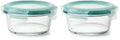 OXO Good Grips 2 Cup Smart Seal Glass Round Food Storage Container (Pack of 2) - size: 2 Cup (Pack of 2)