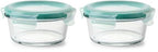 OXO Good Grips 2 Cup Smart Seal Glass Round Food Storage Container (Pack of 2) - size: 2 Cup (Pack of 2)