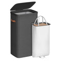 SONGMICS Laundry Basket, 26.4 Gal. Laundry Hamper, Easy Assembly, with Lid and Handles, Removable Liner, 16.5 x 12.6 x 29.5 Inches, Ink Black ULCB811BH01 - color: Ink Black, size: 100 L (1-Section)