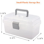 BangQiao Multipurpose Plastic Storage Container Box with Handle and Latch Lock, Clear Gray - color: clear/gray