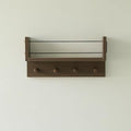 Entrance Coat Rack ，Coat Hooks, Wall-Mounted Wooden Hook Rack, Wall-Mounted Shelves are Very Suitable (Walnut Color Finish-B-1) - style: Walnut color finish-B-1