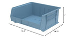 Akro-Mils 30250 AkroBins Plastic Storage Bins - Hanging Stacking Containers, 15x16x7-Inch, Light Blue (6-Pack) - color: Light Blue
