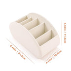 BONNY DODO Remote Control Holders Organizer Box with 5 Compartment PU Leather Multi-functional Office Desk Storage Caddy Store (Begie) - color: Begie