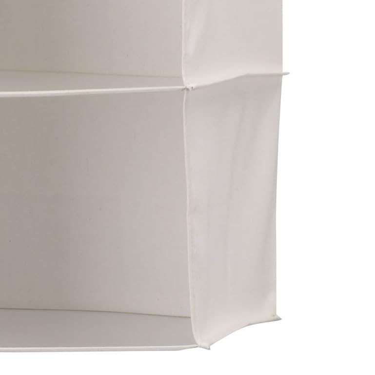 Household Essentials 311342 Hanging Closet Organizer | 3 Pocket Shelves | Natural Canvas - color: Natural