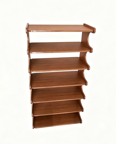 Narrow Vertical Shoe Rack - Slim Space Saving Free Standing Shoe Storage Organizer, for Entryway, Closet, Bedroom, Garage, Small Apartmen (Brown Wooden, 7layers 37.8" H) - size: 7layers 37.8"H