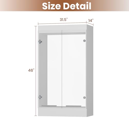 ROOMTEC Modular Closet System Glass Door Pair Set, Clear Frameless Tempered Glass Panels, Add-On for Double Hanging Units, 39.37" H × 31.5" W - size: Frameless Glass Door – 31.5"W x 39.37"H