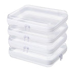 MACOPRO 2PCS Large Clear Zipper Bags with Hard Shell - Makeup Organizer & Toy Storage Container for Building Blocks, Pencils, Toiletries, Travel Accessories Diaper for Organizing - size: 2Pcs-Large