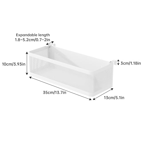 Bedside Caddy Shelf for Bunk Bed, Office Cubicle Walls, Crib Rails, Dorm Bed College Dorm Room Essentials Bed Shelf for Cell Phone Headphone Magazine Snacks(White, L13.78in*W5.12in*H3.94in) - color: White, size: L13.78in*W5.12in*H3.94in