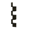 Furinno ROSSI Floating Book Shelves for Wall, 5-Tier Zigzag Corner Shelf Wall Mounted, Radial Corner Floating Shelf, for Living Room, Bedroom, Bathroom, Home Office, Espresso