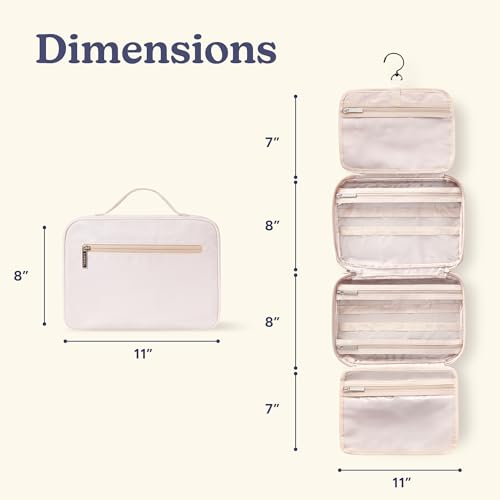 VANDEL Waterproof Hanging Toiletry Bag [TSA-Approved] Hanging Makeup Organizer Bag, Cosmetic Travel Bags for Women, Makeup Case Toiletries Organizer Hygiene Bathroom Shower Caddy - Black - color: Black
