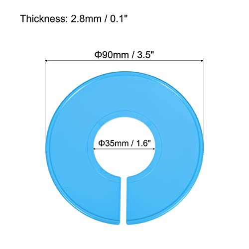 PATIKIL Clothes Dividers 20 Pack Blank Clothing Rack Size Sorting Reusable Wardrobe Round Hanger Separator, Light Blue - color: Light Blue