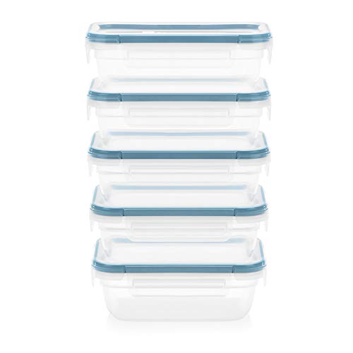 Snapware Total Solutions (3 Cup) Plastic Food Storage Containers Set, Airtight & Leakproof Locking BPA-Free Lids Tupperware, Freezer Dishwasher Microwave Safe (Pack of 10) - size: 10 Pack, style: 3 Cup