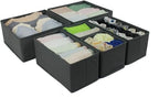 Amazon Basics Collapsible Cloth Drawer Organizer Boxes for Socks, Underwear and Baby Clothes, Storage Bins, Gray, Set of 6 - size: Set of 6