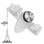 Mop and Broom Holder Wall Mount - Broom Mop Hanger | Utility Rack, Tool Organizer Rack, Gripper for Home Kitchen Garden Laundry Garage - color: White
