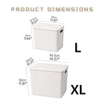 Yishyfier Plastic Storage Baskets With Lid Organizing Container Lidded Knit Storage Organizer Bins for Shelves Drawers Desktop Closet Playroom Classroom Office (4XL+2L, Light grey) - size: 4XL+2L