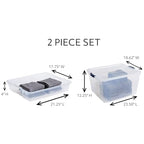 Rubbermaid Cleverstore 74 Qt Clear Storage Bins with Lids and Nesting Tray, 4-Pack, Stackable, BPA-Free, Made in USA - size: 74 Qt - 4 Pack w/ Trays