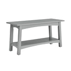 Craftsbury 36-Inch Wood Entryway Bench with Storage Shelf – Dove Gray Accent Bench for Entryway, Hallway, or Living Room – Small Space Seating with Farmhouse Charm by Alaterre Furniture - color: Grey