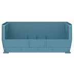 Akro-Mils 30250 AkroBins Plastic Storage Bins - Hanging Stacking Containers, 15x16x7-Inch, Light Blue (6-Pack) - color: Light Blue