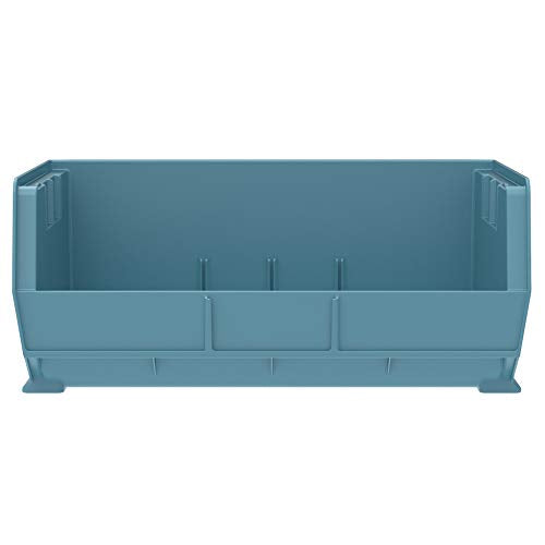 Akro-Mils 30250 AkroBins Plastic Storage Bins - Hanging Stacking Containers, 15x16x7-Inch, Light Blue (6-Pack) - color: Light Blue