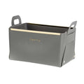 Foldable Basket Organizers and Storage Shelves Cart Cabinet Closet,Small Cube Organizer Bin with Handles (Dark Grey) - color: Dark Grey