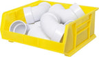 Akro-Mils 30250 AkroBins Plastic Storage Bins, Space-Saving Stackable Bins for Garage, Pantry, Craft Organization, 15" x 16" x 7", Yellow, 6-Pack - color: Yellow