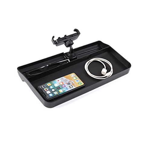 CHEAYAR Portable Electronic Device Mount for Tacoma 2016-2023, Dashboard Organizer Tray with Phone Holder, Storage Box Container for Key Card Navigation Sunglasses